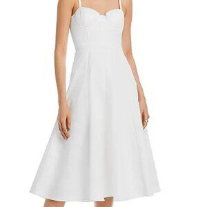 White bustier/corset (underwire) midi wedding dress (AQUA brand)